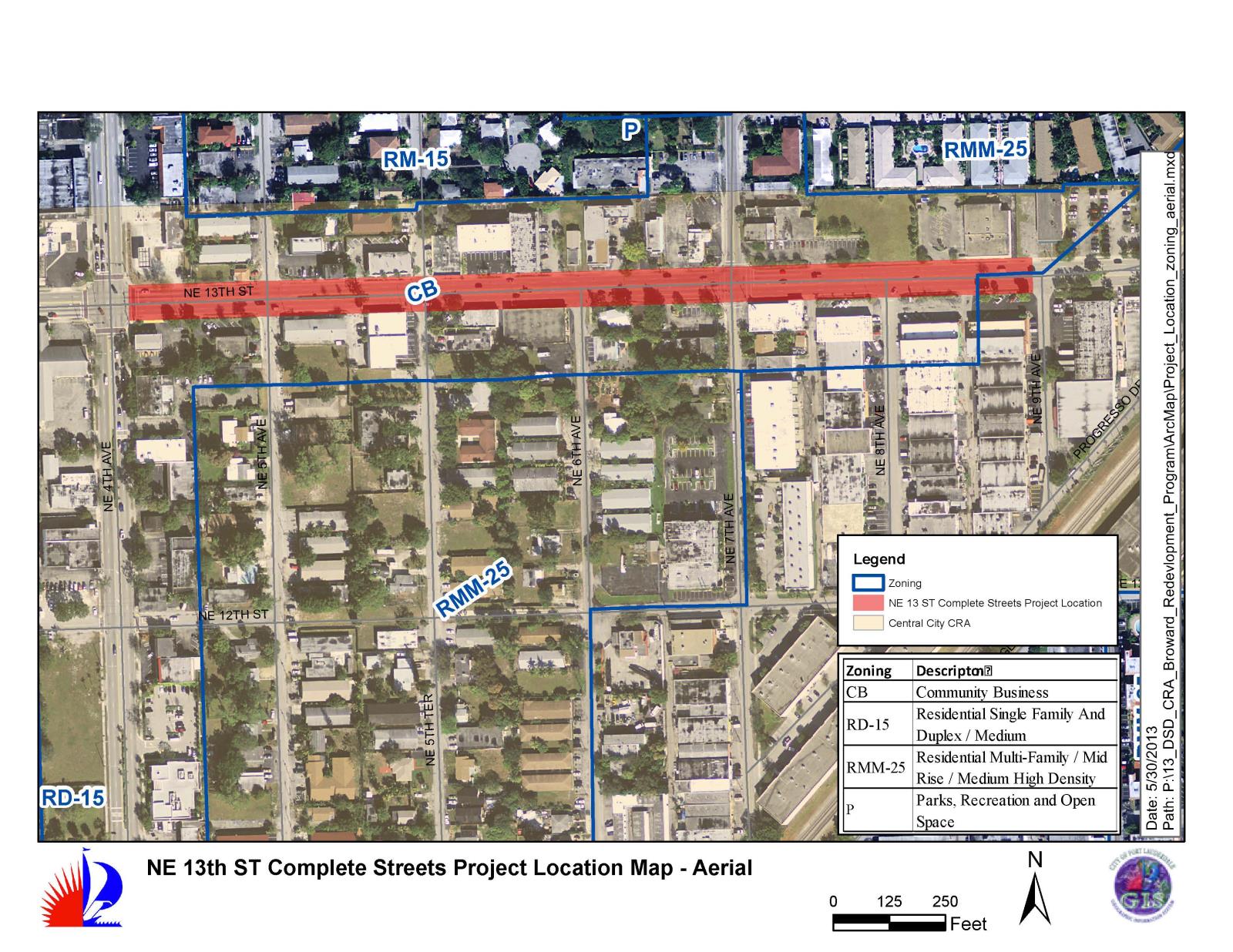 NE 13th Street Complete Streets Project Location Map