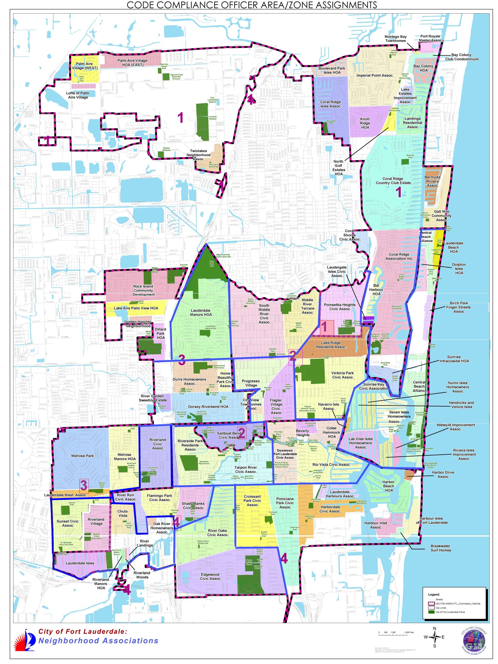 City Map of Neighborhood Associations
