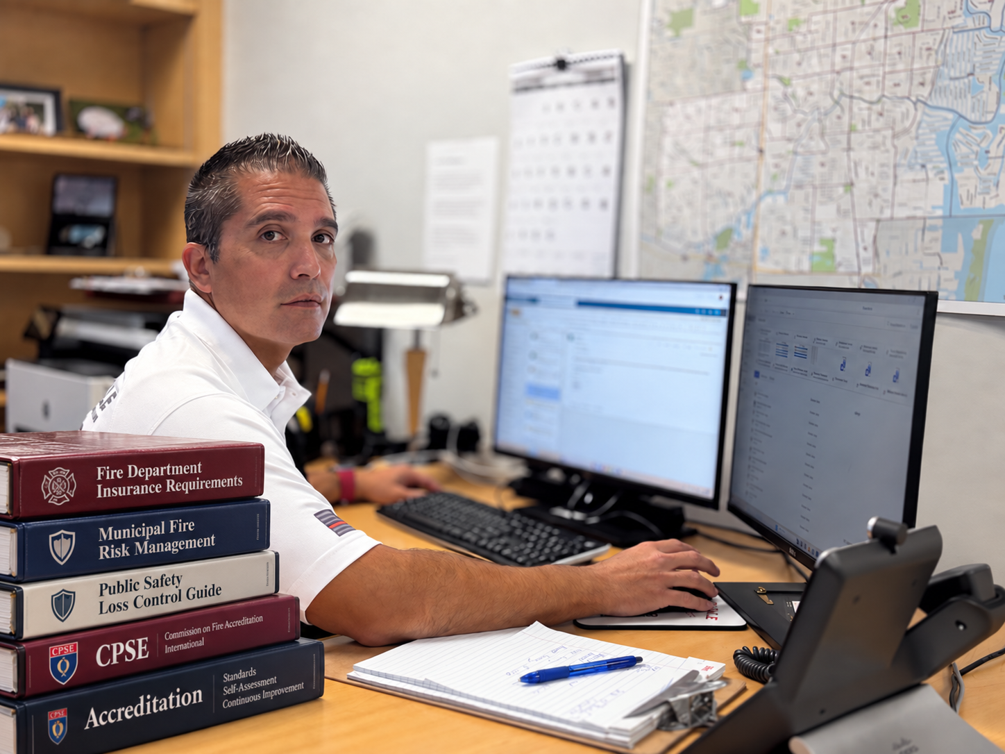 Assistant Chief Reviewing Books Assistant Chief Reviewing Books