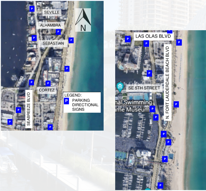 Parking Directional proposed sites